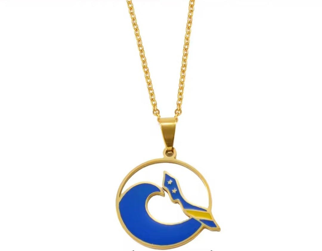 Ketting Goud - Curaçao Blue Wave