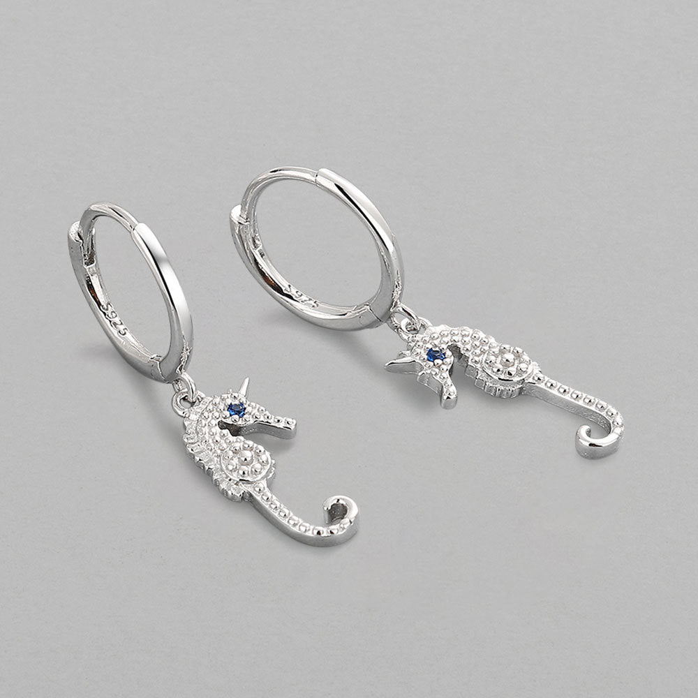 Oorbel Zilver – Seahorse