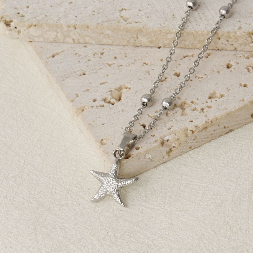 Ketting Zilver - Zeester Hanger