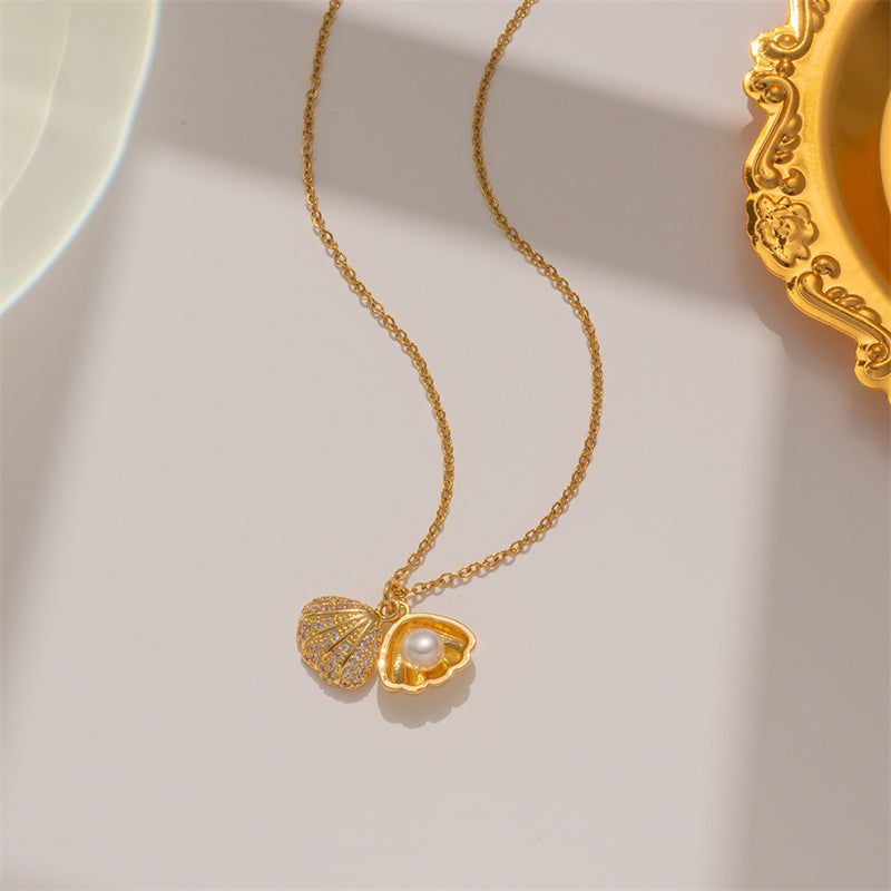 Ketting Goud - Schelp & Parel