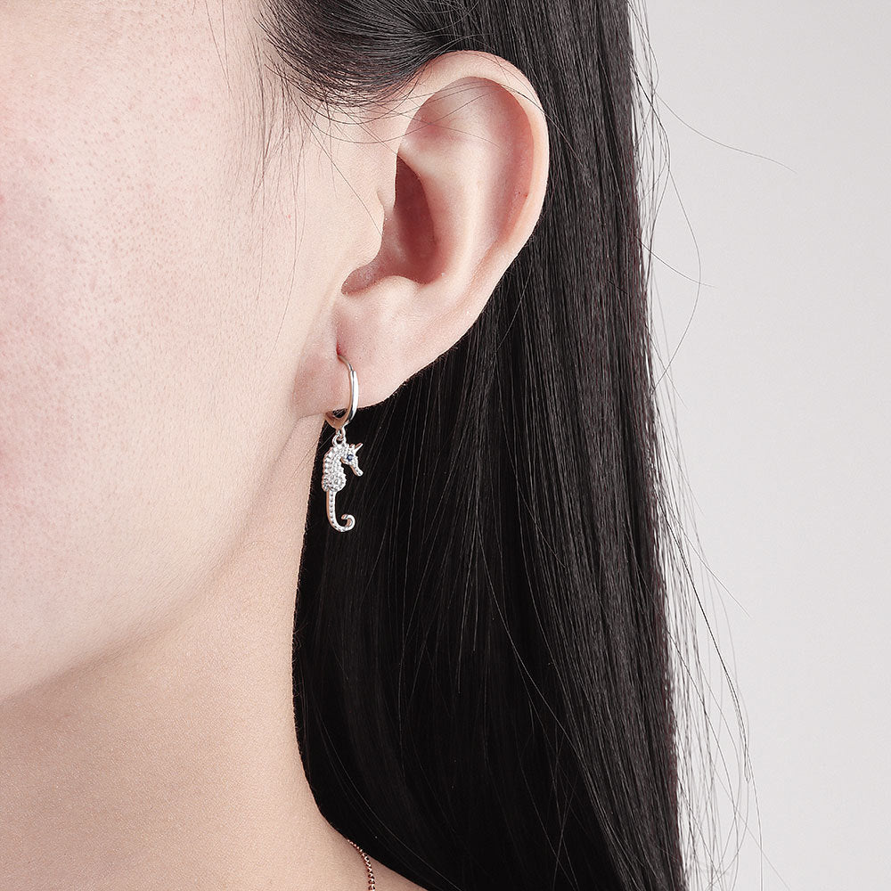 Oorbel Zilver – Seahorse