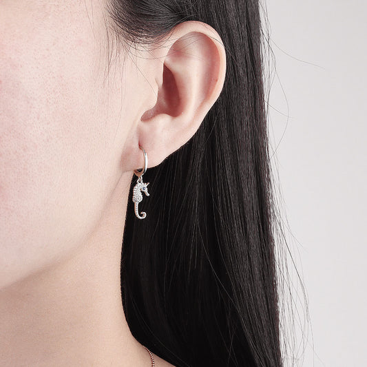 Oorbel Zilver – Seahorse