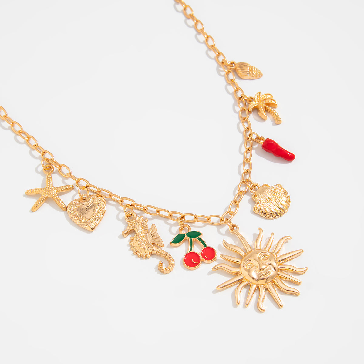 Ketting Goud - Boho Zeester & Zon
