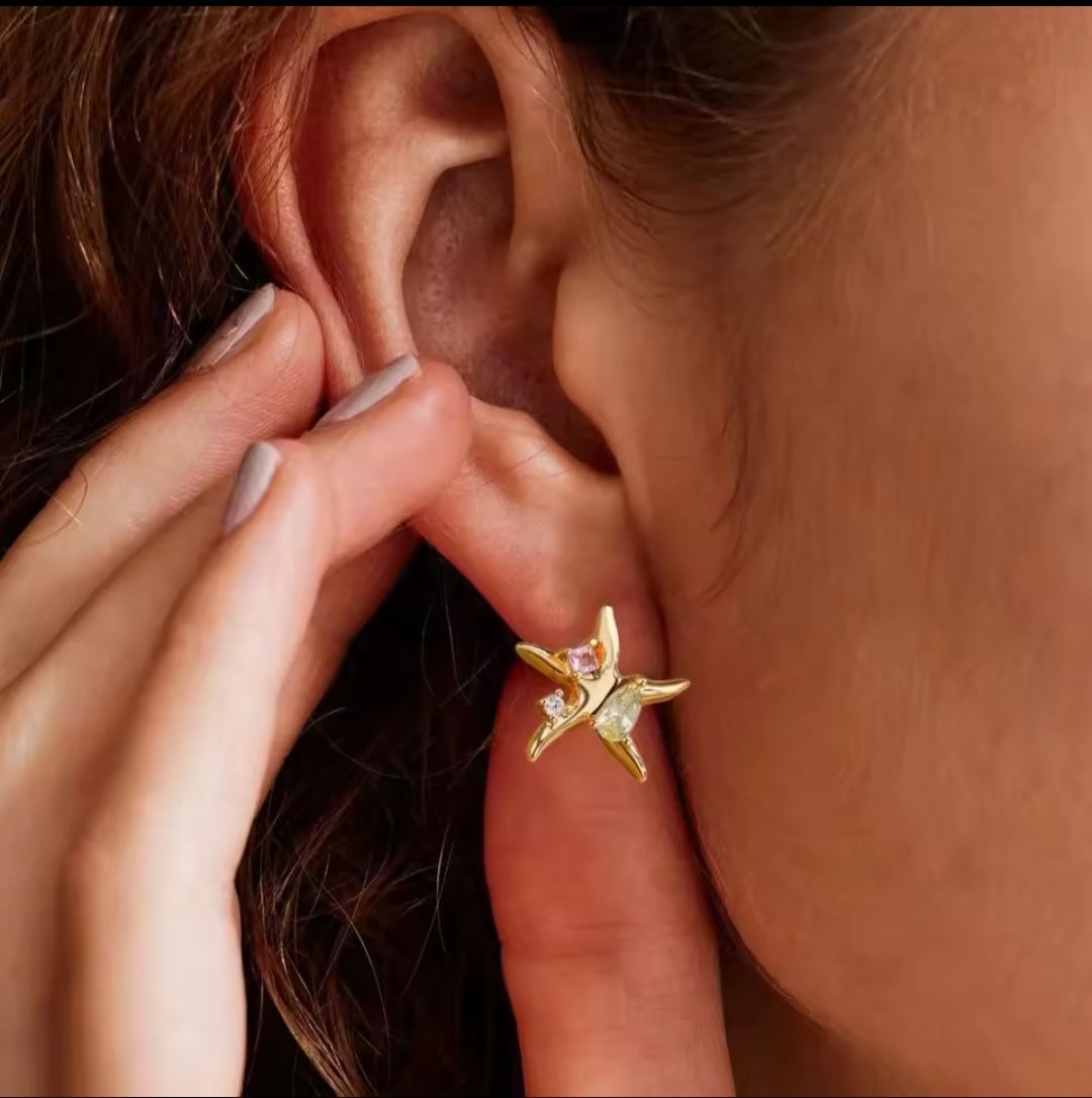 Oorbel Goud – Zeester