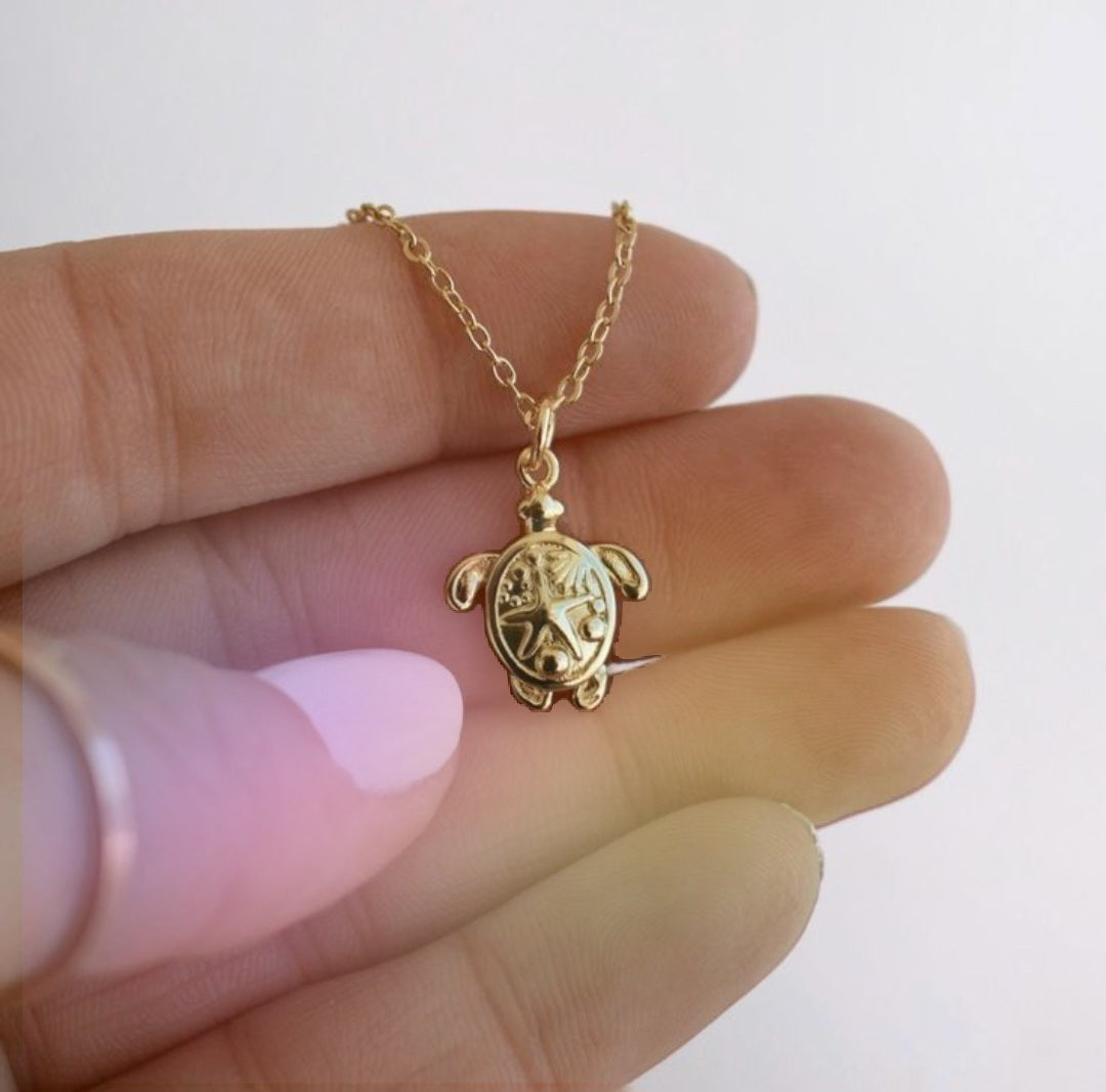 Ketting Goud - Ocean Turtle