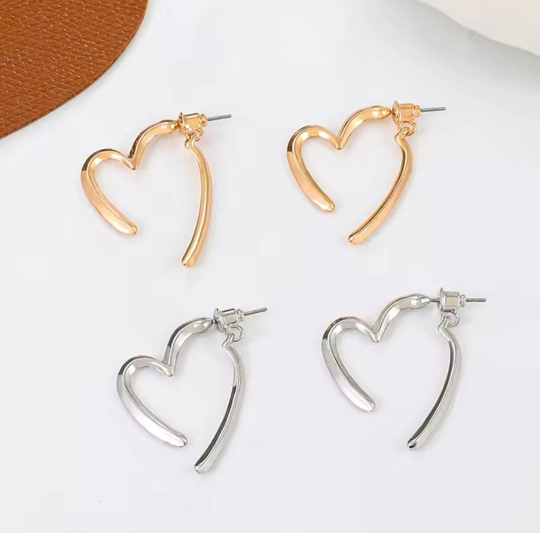 Oorbel Zilver– Hart illusie