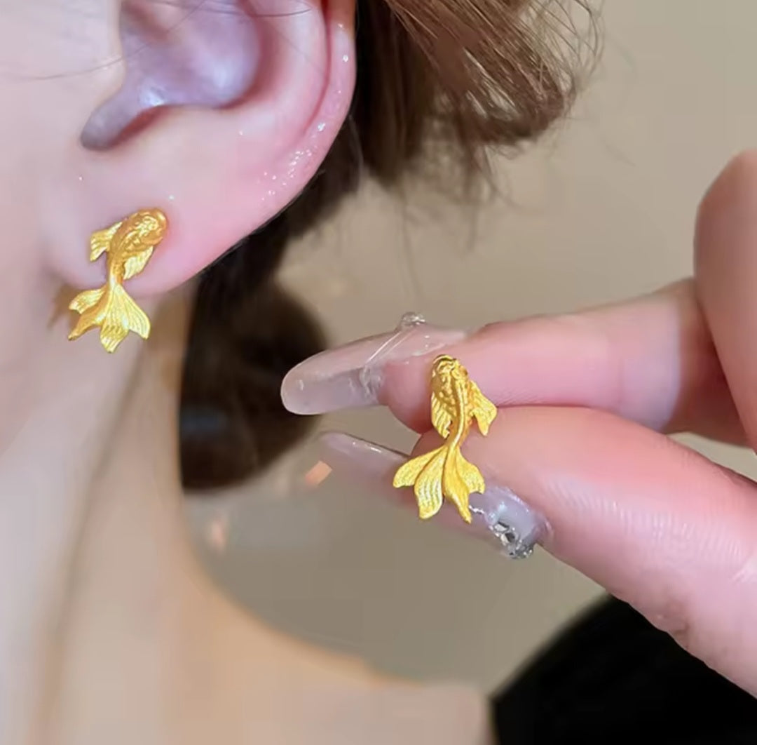 Oorbel Goud – Tropical Fish